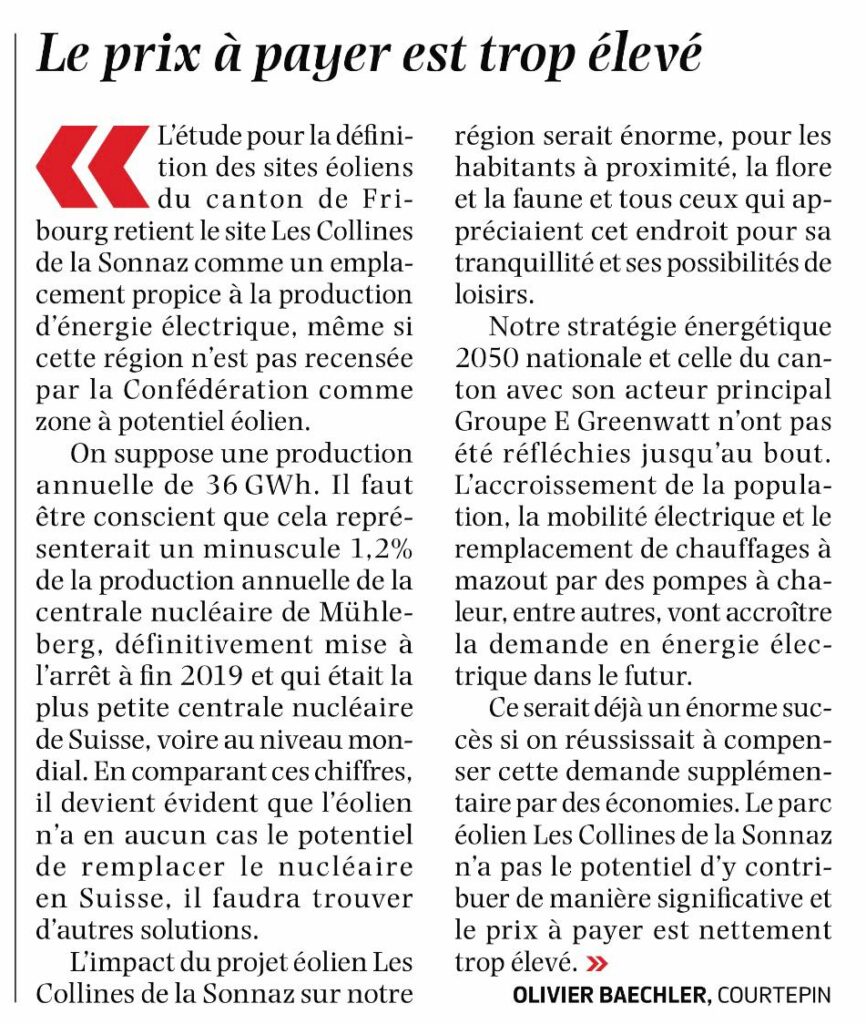 Le prix à payer est trop elevé